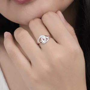 แหวนอีโลเวนทวิสท์โซลิแทร์ - แหวนพลอยวินเทจชุบทองสำหรับเด็ก - Product Image 2