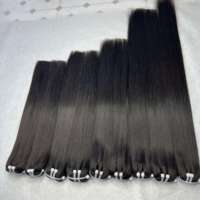 CDYHAIR Cheveux Naturels Vietnamiens de Haute Qualité, Bruts, Provenant d'un Donneur Unique, Raides, Faits à la Main, Paquet Monofilament, 100% Cheveux Vietnamiens Authentiques, Longs