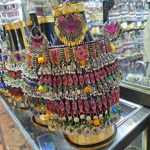 Conjuntos de joyería de moda de boda afgana de ropa cómoda para mujer, incluidos anillos, pendientes, collares, diseño hecho a mano 2025 - Product Image 5