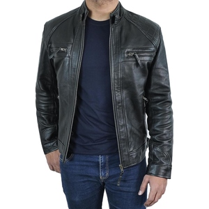 Veste en cuir d'agneau pour homme, fabrication artisanale de qualité supérieure, cuir d'agneau véritable, tendance - Product Image 5