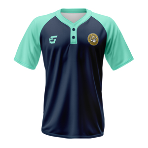 Vente en gros de maillots de baseball en polyester respirants avec logo personnalisé - Product Image 1