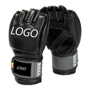Guantes de MMA hechos a medida, guantes de entrenamiento de cuero, guantes de combate, logotipo, cordones de muñeca, personalización de Color, disponibles, 16oz, 14oz, 12oz, 8oz - Product Image 3