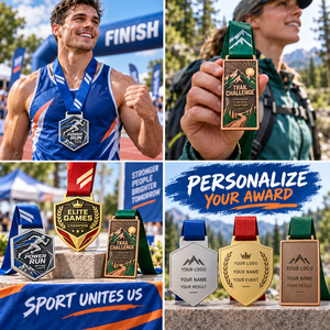 Médailles personnalisées pour le sport et les compétitions, médailles de championnat en émail 3D en relief pour les défis en plein air, fabricant de médailles OEM ODM - Product Image 3