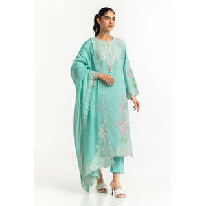 Camisa y Pantalón Elegantes de Gasa Bordada para Mujer, Transpirables, para Primavera/Verano - Product Image 1