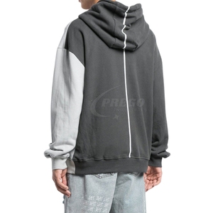 Sweat-shirts à capuche pour hommes, couleur unie, pull-over, tissu respirant personnalisé, streetwear décontracté, vente en gros, approvisionnement direct, OEM - Product Image 6