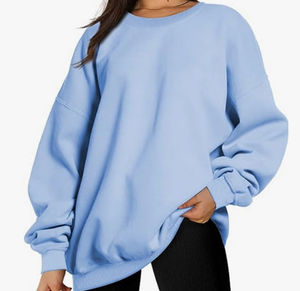 Jersey de mujer Ropa de invierno transpirable Tamaño personalizado Liso Venta caliente en diferentes colores Cuello redondo Ropa delgada Sudadera Mujer - Product Image 2