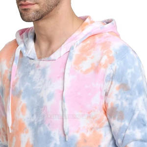 2023 hommes décontracté pull à capuche respirant polaire tissu solide 3D imprimé hiver grande taille (XL) uni teint cravate teinture à capuche - Product Image 4