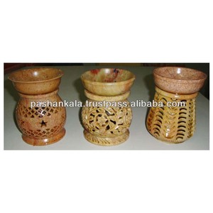 Antique Handcrafted Aroma Soapstone <b>Oil</b> <b>Burner</b> Manufacturer And Big Supplier Product Made By Indian Designer For Home Decoration - Product Image 1