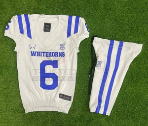 Uniforme de football américain en polyester de haute qualité, personnalisé pour adultes, vêtements d'équipe sportive, impression numérique, respirant, motif de numéro court - Product Image 1