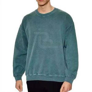 Suéter de algodón suave lavado ácido sólido personalizado sudadera de alta calidad transpirable de secado rápido al por mayor cantidad a granel estilo callejero - Product Image 2