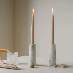 Premium Quality Chunk <b>Marble</b> <b>Candle</b> <b>Holder</b> with Durable Copper Accent Luxury OEM Available for Christmas and Easter Occasions - Product Image 4