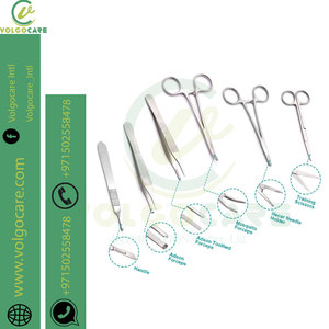 Kit de entrenamiento de sutura, el kit de práctica de sutura médica incluye 17 almohadillas de sutura para heridas precortadas, kit de sutura, instrumento médico - Product Image 3