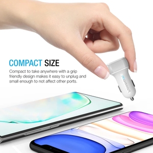 Caricabatterie USB per Auto a Doppia Porta da 24W ad Alta Velocità, Caricatore Universale per iPhone, iPad, Samsung e Tablet, Specifico CAR-WGRY - Product Image 2