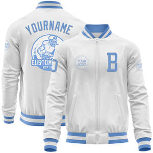 เสื้อแจ็กเก็ตทีมเบสบอลสำหรับผู้ชายเสื้อแจ็คเก็ตแขนหนังปักลายตัวอักษร - Product Image 5
