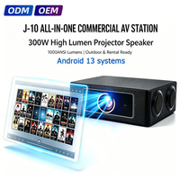 Système de sonorisation portable OEM en bois pour événements avec projecteur intégré, puissance de crête 2x400W pour conférences, réunions, formations et présentations