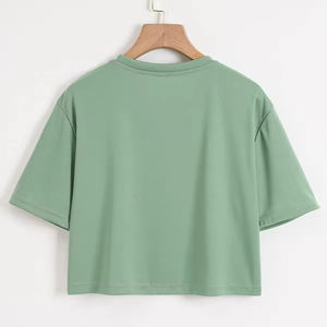 เสื้อยืดออกกำลังกายคอกลมทรงเข้ารูป น่ารัก เป็นมิตรกับสิ่งแวดล้อม ราคาส่งถูก สำหรับทุกเพศ สีพื้น รับสกรีนโลโก้ - Product Image 3