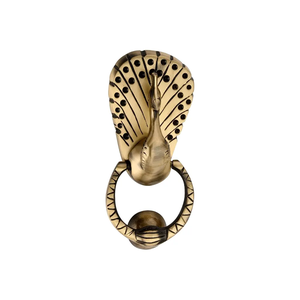 Aldaba de puerta con diseño de pavo real, aldaba de puerta de latón de calidad sólida, accesorios de puerta de Metal para decoración del hogar, aldaba 2025 - Product Image 1