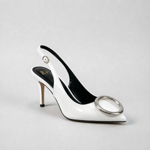 Chaussures à talons hauts en cuir de vachette pour femmes, bout carré souple, talon rond avec garniture florale, chaussures jeunesse (5cm-8cm) en PU et caoutchouc avec bride à boucle - Product Image 2