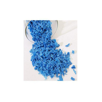 Lascas de Tambor Azules de HDPE 100% Reciclado de Alta Calidad, Ecológicas, de Alta Densidad y Bajo Contenido de Humedad, Suministradas a Granel