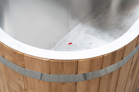 Nouveau design – Équipement de refroidissement pour bain de glace en bois, pour 4 personnes, avec option combo de refroidisseur pour bain froid