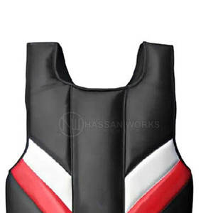 Protection de poitrine légère et de haute qualité, en cuir véritable, absorbant les chocs, confortable, pour l'entraînement sportif et la boxe. - Product Image 6