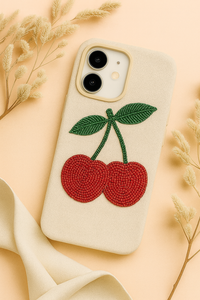 Housse de téléphone avec broderie perlée multicolore Design Boho fait à la main Couverture mobile Burger Design avec broderie traditionnelle Compatible - Product Image 6