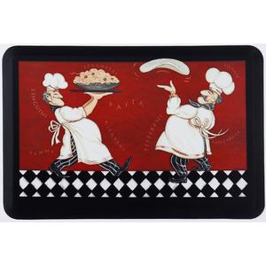 Tappetini da Cucina Moderni Antiscivolo per Chef di Pizza e Pasta, Imbottiti e Lavabili, Stile Persiano in Poliestere, Gomma, PVC e Cotone - Product Image 1
