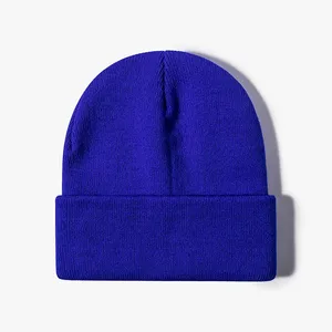 Unisex Neon <b>Yellow</b> <b>Beanie</b> Knit Winter Hat 58-60CM Casual Adult Acrylic Cuffed Design Common - Product Image 2