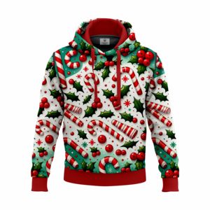 Sudadera con Capucha Personalizada de Sublimación para Hombre, Diseño Recortado con Pedrería, Corte Regular para Invierno, la Mejor de 2025 - Product Image 3