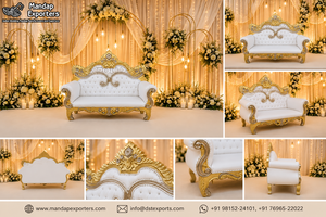 Sofá Maharaja de Moda para Parejas de Boda, Sofá de Dos Plazas Lujoso para Bodas Indias, Sofá Elegante para Parejas Nupciales para Bodas Asiáticas - Product Image 6