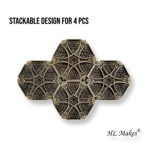 Gran oferta HL hace que el panel de pared de madera de diseño hexagonal 3D estilo Art Deco artesanía de madera para el hogar Oficina aniversario colgante - Product Image 5