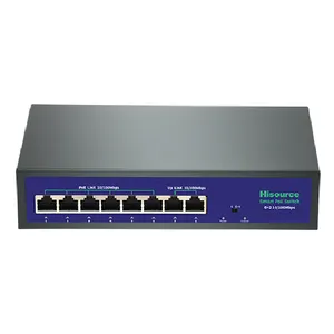 Conmutador Poe activo de 6 puertos con puertos RJ45 de 100Mbps, CCTV de potencia Poe de 78W/cámara IP/teléfono IP/Ap inalámbrico