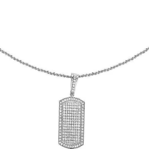 Hot Selling Stylish Hip Hop Diamond Pendant with Rope Chain Iced Out Customizable Silver Plated Necklace From Expoter - Product Image 1
