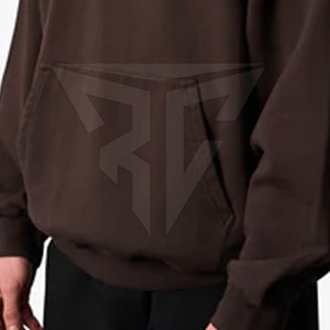 Sweat à capuche pour homme en molleton double couche de coton/polyester de haute qualité, design hivernal, uni, teinture unie, respirant, séchage rapide - Product Image 6