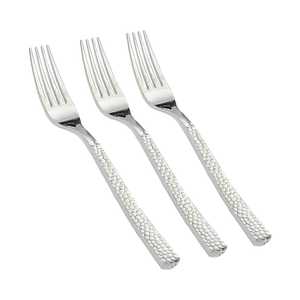 Hammered Design Handle Metal Silver <b>Fork</b> in Wholesale Price From Indian Manufacturer & Exporter - Product Image 2