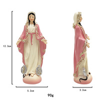 Statue en résine Notre-Dame de Grâce, Médaille Miraculeuse, Figurine Vierge Marie, Décoration Religieuse Catholique, Sculpture Bénie, Cadeau pour Église et Maison