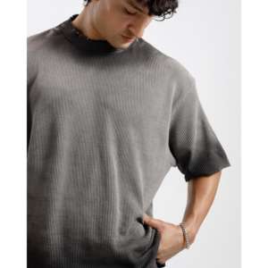 Camiseta Esencial de Punto Waffle Lavado - Product Image 4