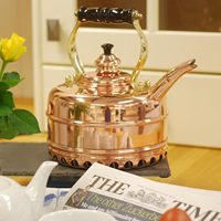 Bouilloire à thé en cuivre massif antique et écologique par Instant Traders avec un design admirable pour les utilisations en cuisine et en restaurant, 1 pièce