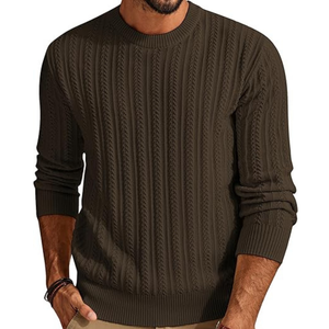 Pull en tricot conception personnalisée tricots en coton OEM chandails personnalisés en vrac vente en gros usine - Product Image 4