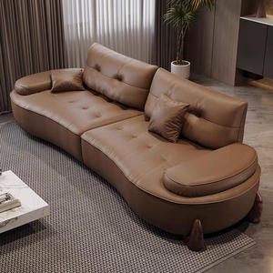 Modern Living Room Couch, Larch Wood Frame <b>Sofa</b>, High Density <b>Foam</b> Cushion, Multiple Sizes - Product Image 1