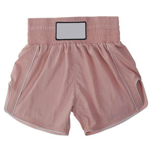 Pantalones cortos de boxeo OEM para mujer con tela transpirable de ajuste personalizado para entrenamiento de gimnasia y partidos Etiqueta Privada disponible - Product Image 1