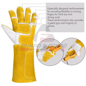 Gants de protection de travail en cuir solide pour hommes Gants de soudage de sécurité pour l'extérieur Tarif de gros pour l'hiver - Product Image 4