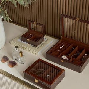 <b>Wooden</b> Jewelry Box Multi-Functional Sleek Decorative Storage Piece Adds Luxury And Versatility For Gift Display Or Organization - Product Image 6
