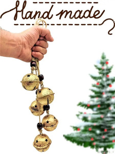 New Indian Wholesale of Antique brass Door bells small Handcraft Christmas tibetan bells for Indoor Decoration - Product Image 3