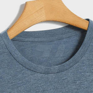 Camiseta ligera de algodón transpirable de alta calidad para hombre, diseño impreso personalizado, manga corta, ajuste Regular, patrón sólido, venta al por mayor - Product Image 3