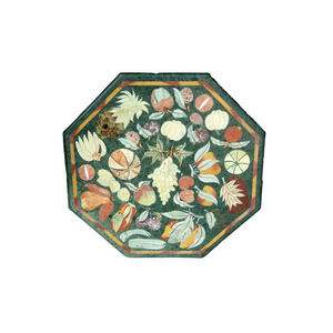 โต๊ะหินอ่อนสีดำฝังพื้นทรงกลมเคลือบเงาโต๊ะกาแฟและชาโต๊ะดอกไม้ดีไซน์ในร้านอาหาร - Product Image 3