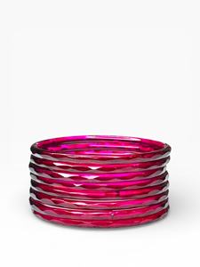 Bracelets en verre facetté rose foncé les plus vendus, coupe émeraude, tendance, légers, au prix de gros pour femmes - Product Image 2