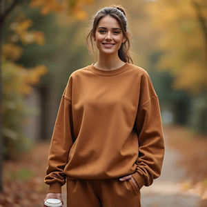 เสื้อกันหนาวขนแกะโพลีเอสเตอร์โอเวอร์ไซส์สำหรับผู้หญิงเสื้อสเวตเตอร์ขนแกะสีดำระบายอากาศแบบลำลองมีฮู้ดเสื้อกันหนาวแบบสวมหัวออกแบบได้ตามต้องการ - Product Image 5