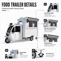 Remorque alimentaire mobile personnalisée MAICHE, camion de restauration rapide, chariot à desserts, bar à jus, conforme aux normes européennes