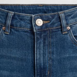 <b>Women</b> Custom Made OEM Flared <b>Jeans</b> Pants Winter Denim Pocket Button Breathable Slim Pant Custom Logo Premium Stylish Streetwear - Product Image 4